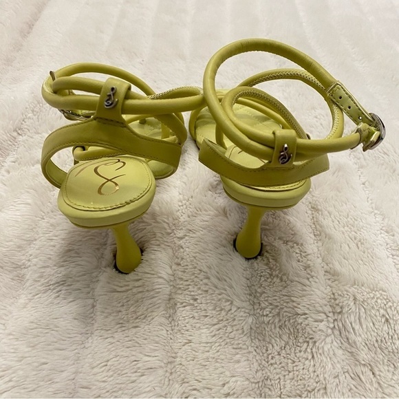 Sam Edelman Lime Green Leather Strappy Heels Size 7.5 - Picture 6 of 16